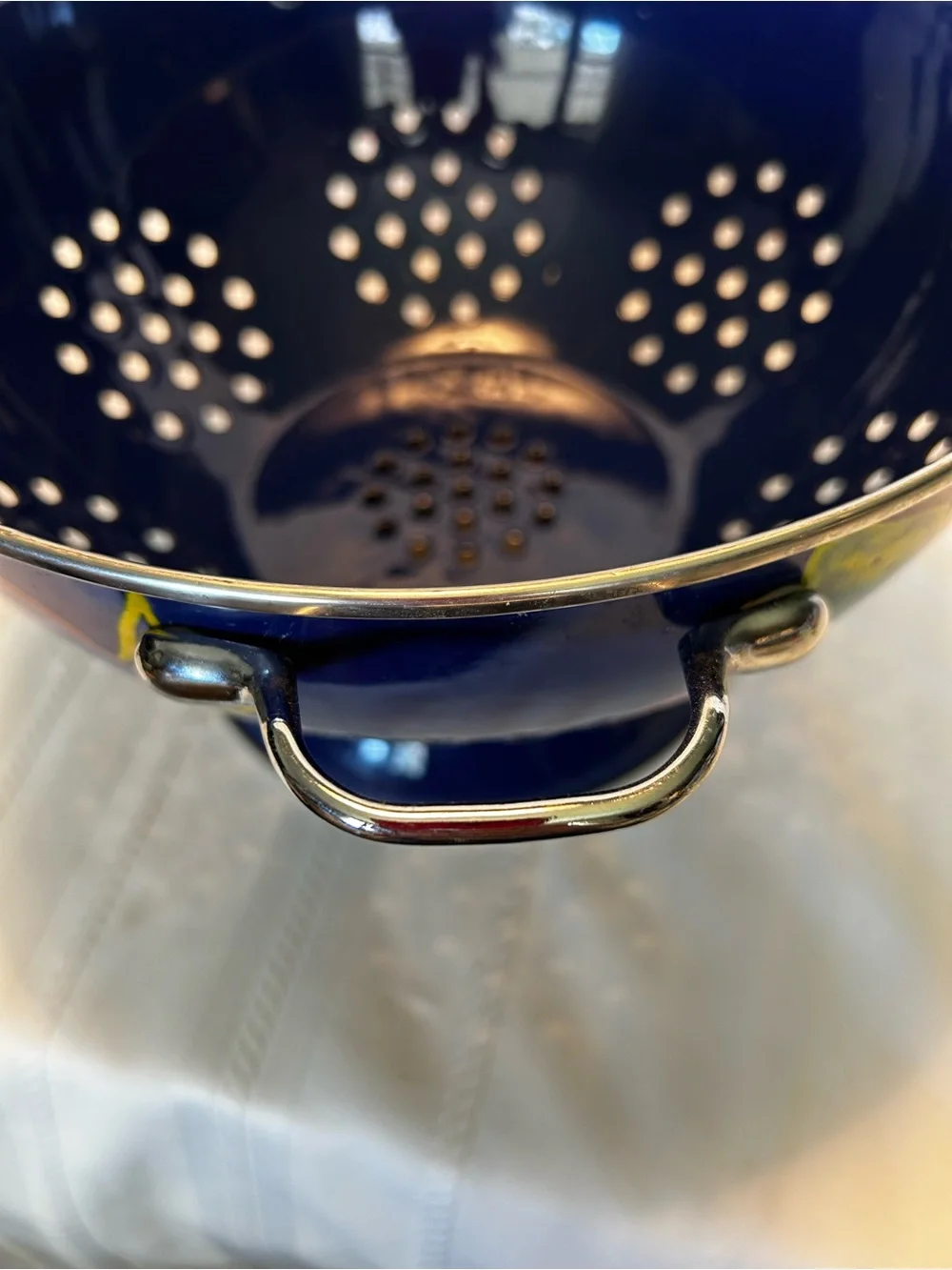 The Pioneer Woman Kitchen Ware Colander Blue Steel Multicolor Floral Leaves